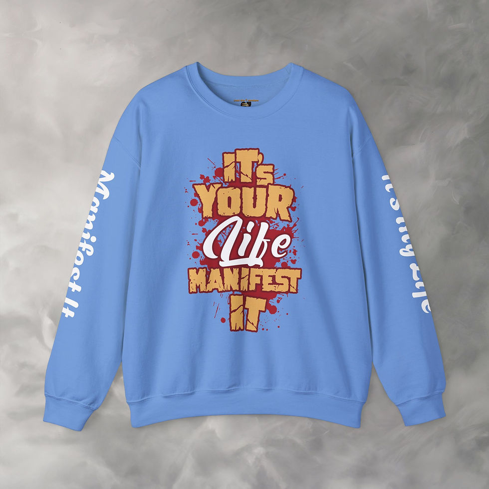 Thumbnail: Inspirational Manifest It Crewneck Sweatshirt - Unisex Heavy Blend™