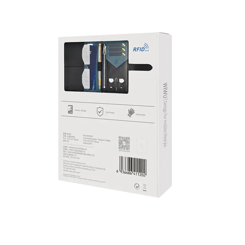 Thumbnail: WiWU Ambassador Passport Wallet PU Leather RFID Anti-theft