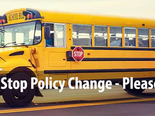 School Bus Stop Policy Change
