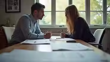 Educational consultant advising a student on school options