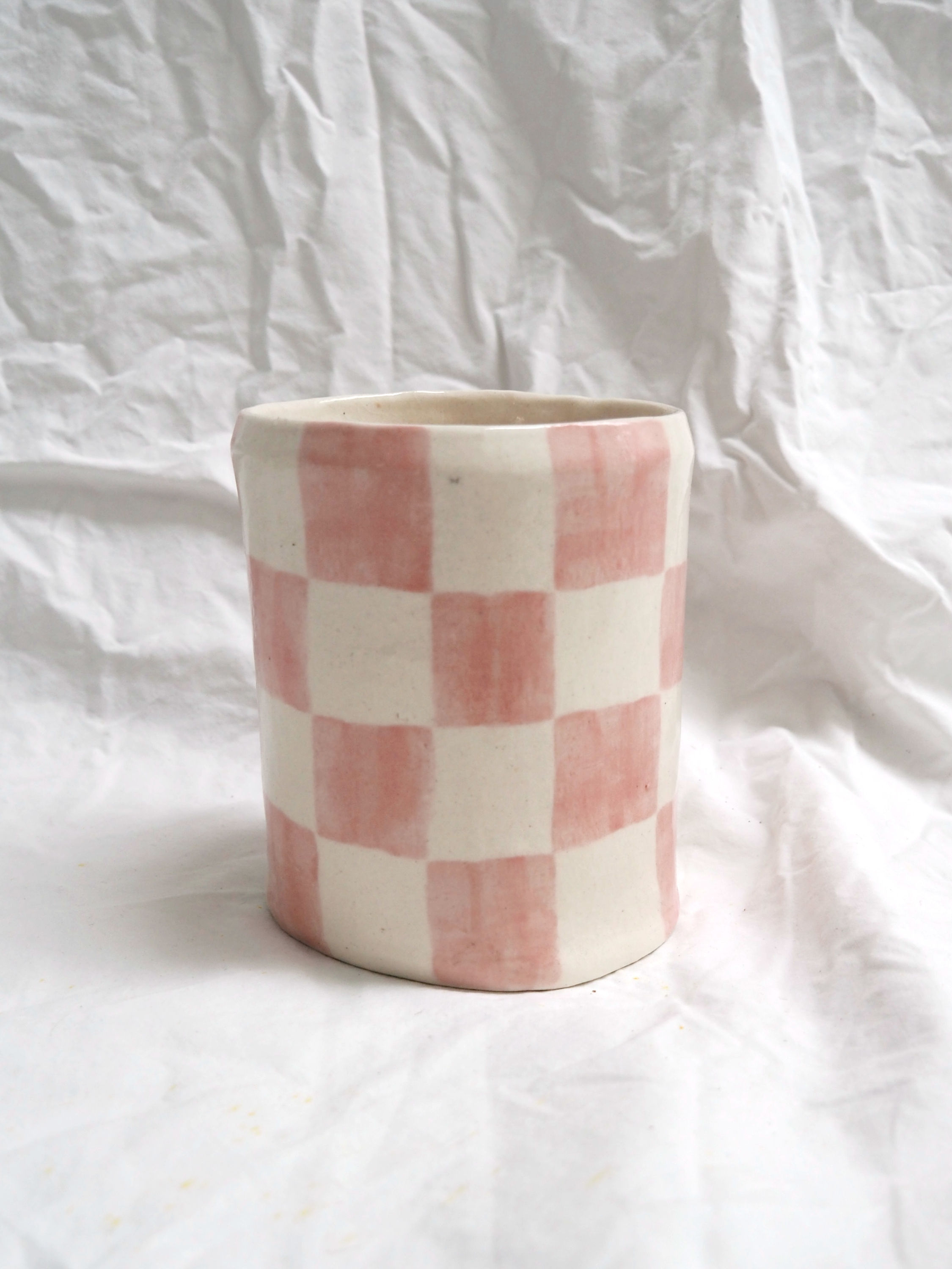 Check Cup in Pink