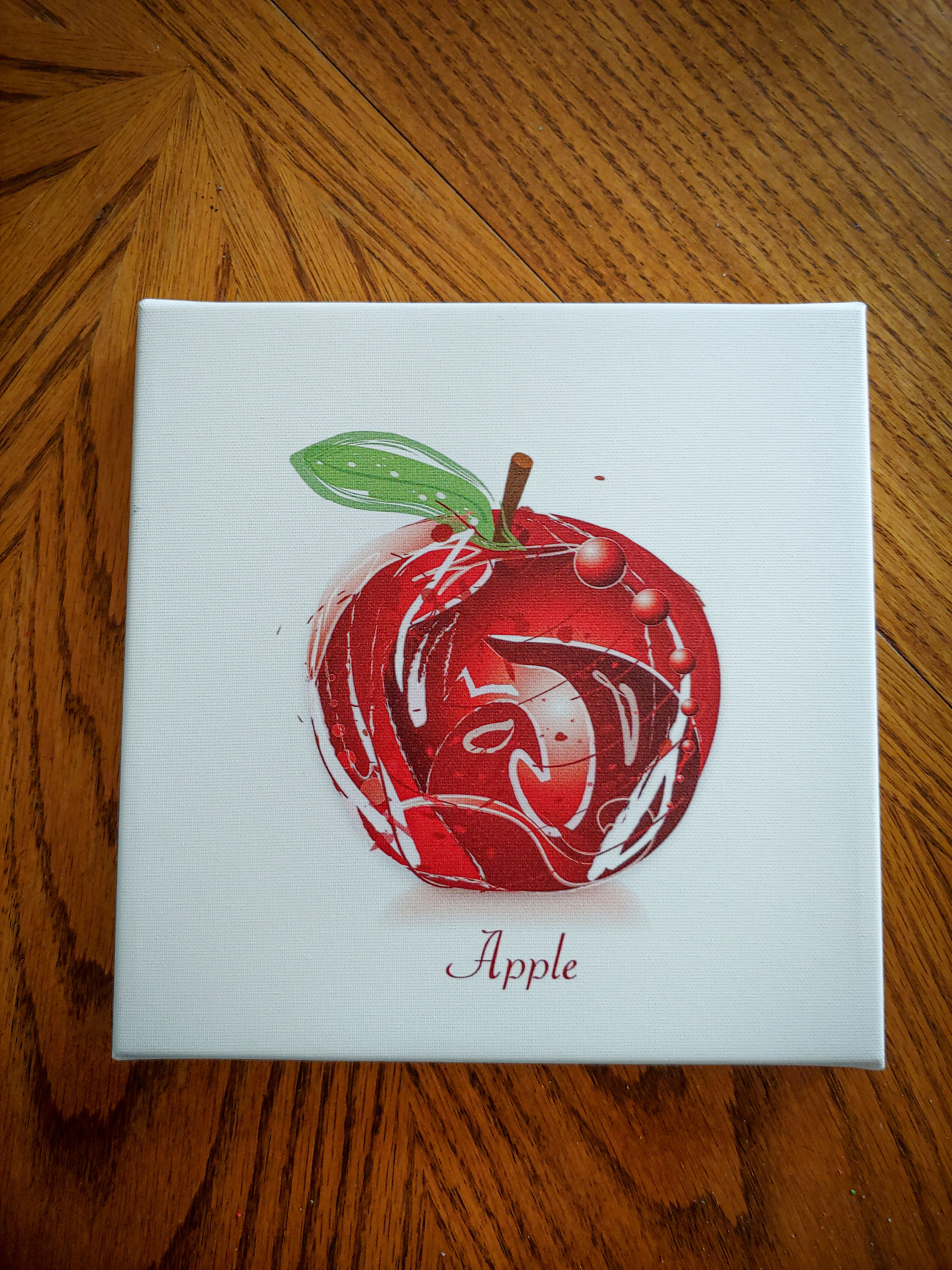 Apple "Vector Art" Series  | 8x8 Canvas Signed Art Print
