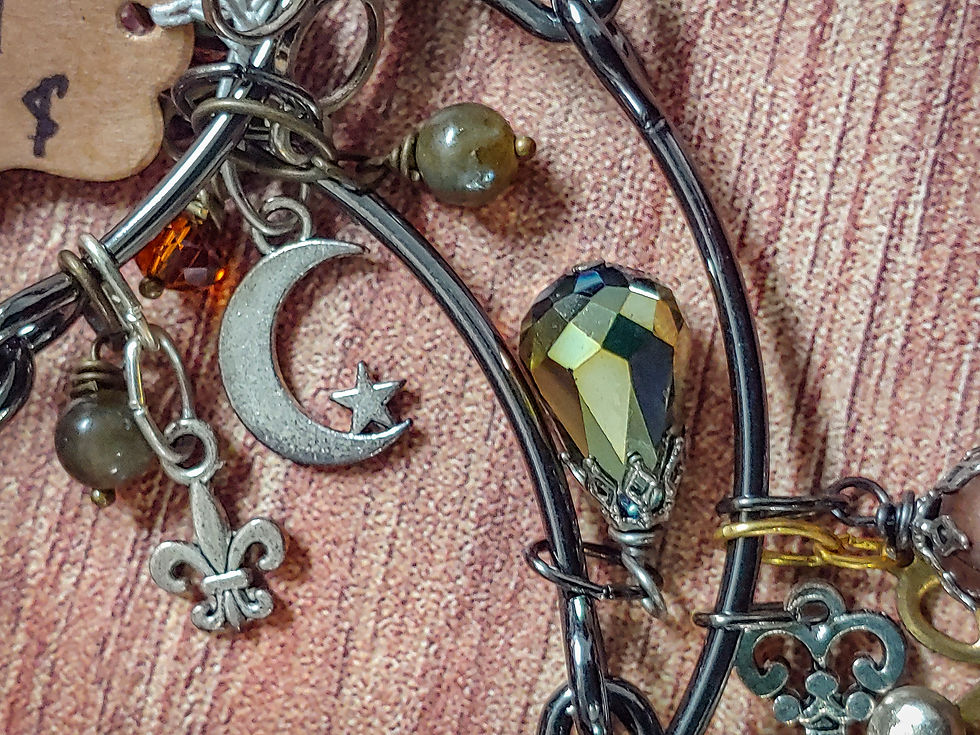 Thumbnail: Charm | Metal Bangle Bracelets Set
