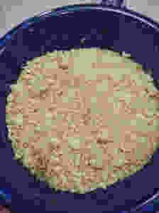 Photo unbaked crumble topping for desserts