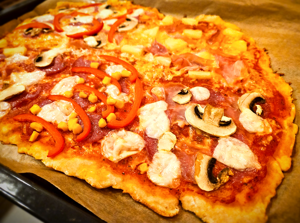 selbstgemachte Blitz Pizza