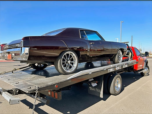 Classic car on tow truck, Phoenix Towing Services