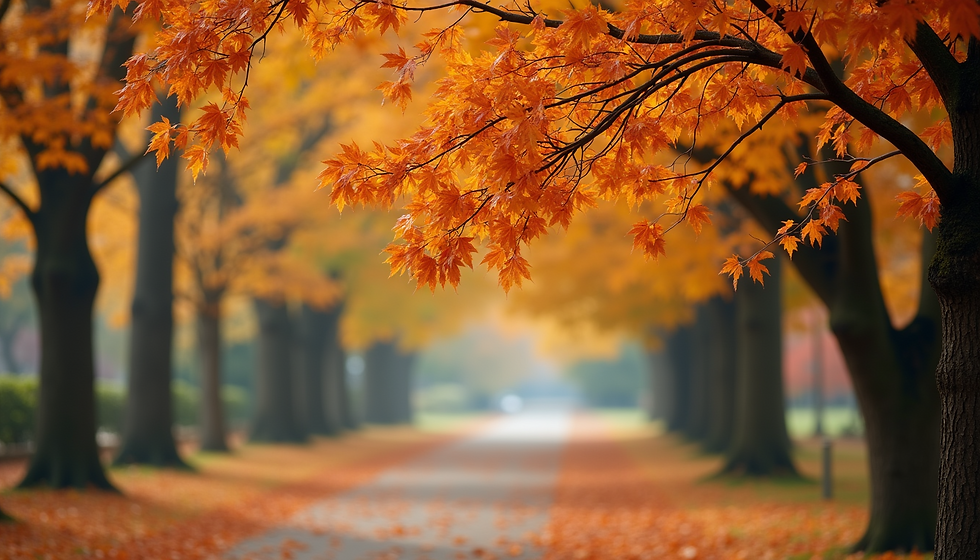 Trees shedding their leaves