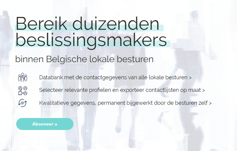 Screenshot of Overheidsdatabank | ABC van de lokale besturen | België