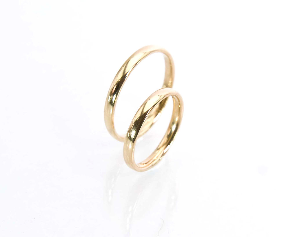 Fedi oro giallo finitura lucida