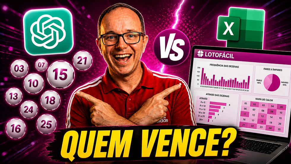 ChatGPT vs Minha Planilha: Quem Faz Mais Pontos na Lotofácil?