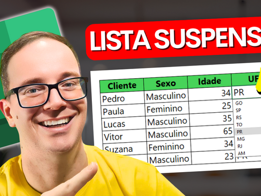 3 Exemplos Práticos de Lista Suspensa no Excel