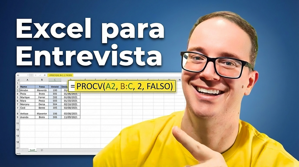 Como Fazer PROCV para Testes de Excel em Entrevistas de Emprego