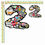 Miniatura: Adesivi numeri sticker bomb number comic design 2 pz. cm. 10-5