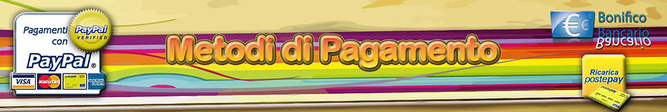 I nostri metodi di pagamento