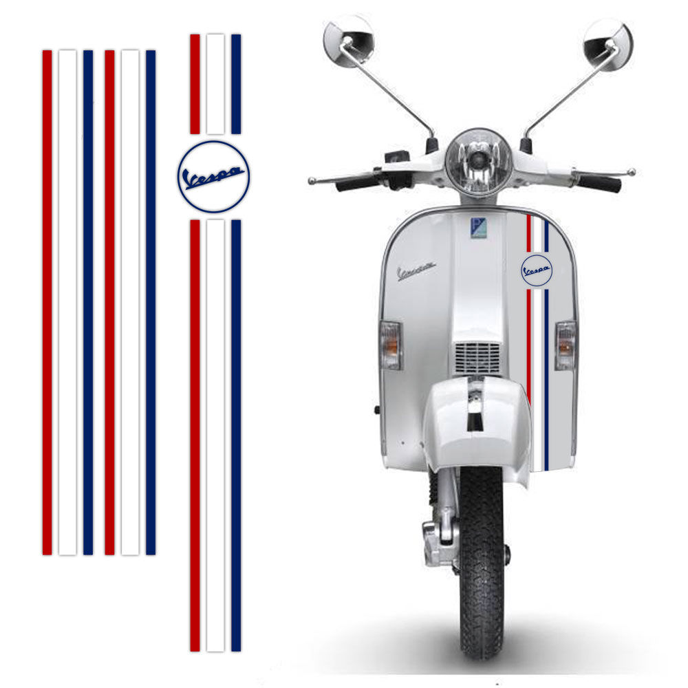 Adesivi vespa bandiera francia flag sticker 3 PZ.