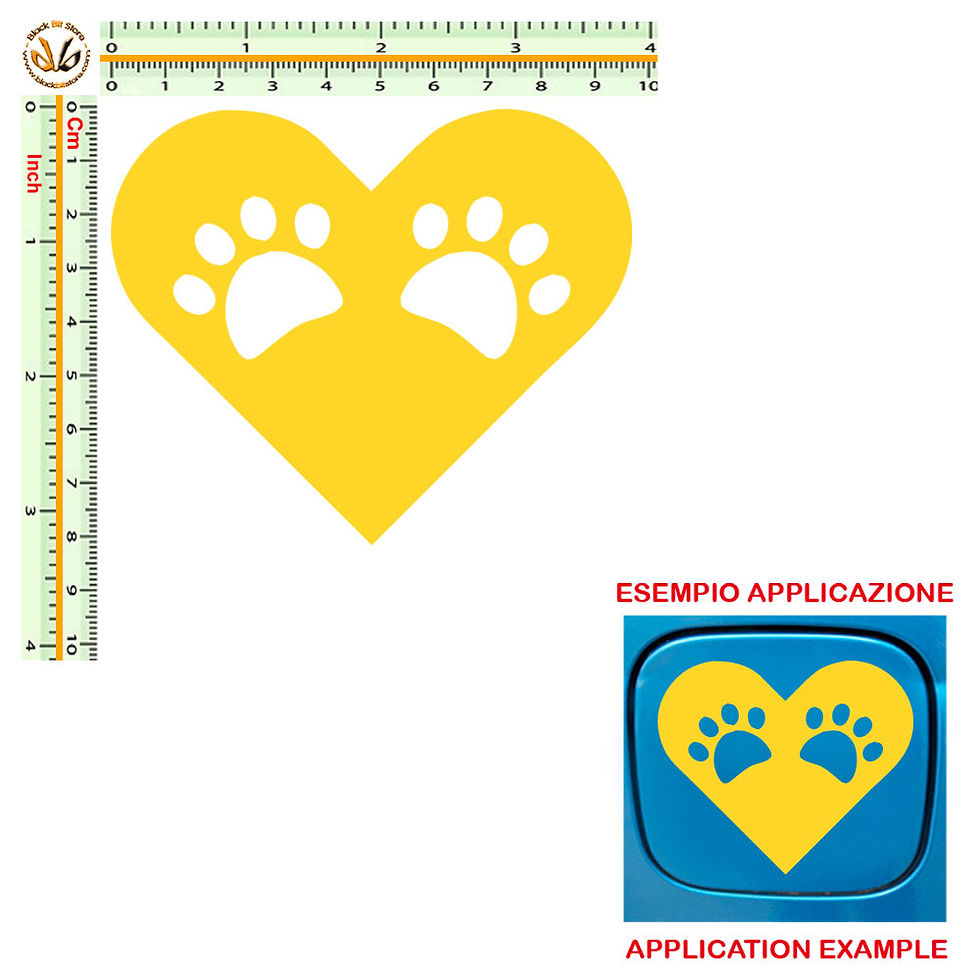 Miniatura: Adesivi prespaziati cuore impronte heart Sticker cropped 1 Pz.