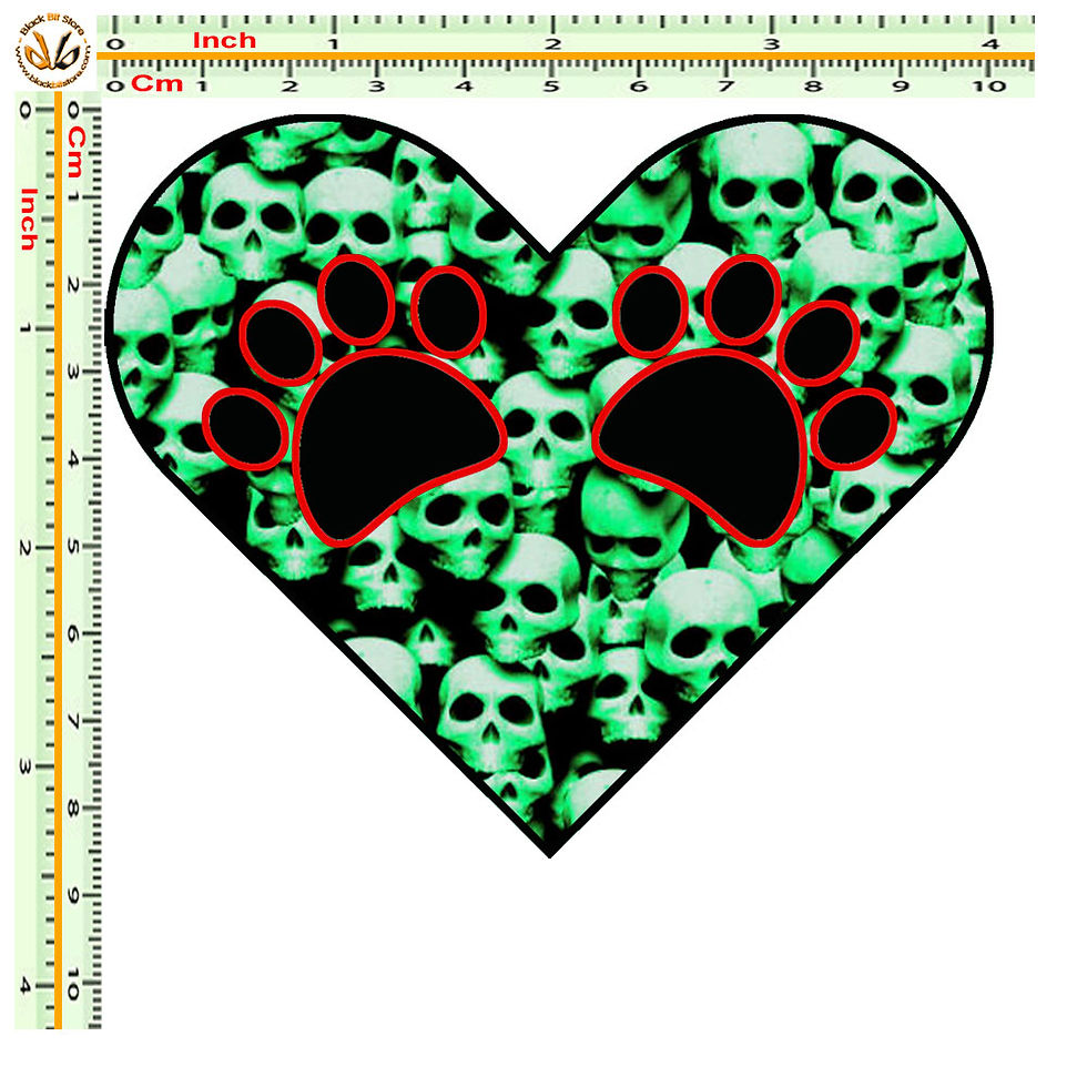 Miniatura: Adesivi cuore impronte heart Sticker bomb auto 1 Pz.
