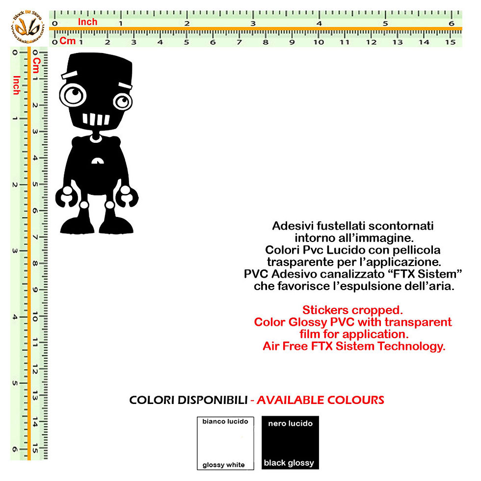 Miniatura: Adesivi famiglia Robot Bambini Cane Gatto Sticker my family Child Cat Dog 1 Pz.