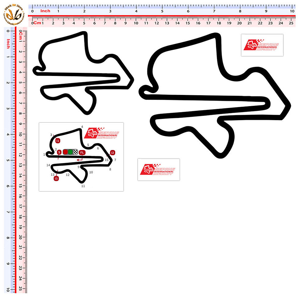 Miniatura: Adesivo PVC Prespaziato Sepang Circuit Sticker 5 Pz