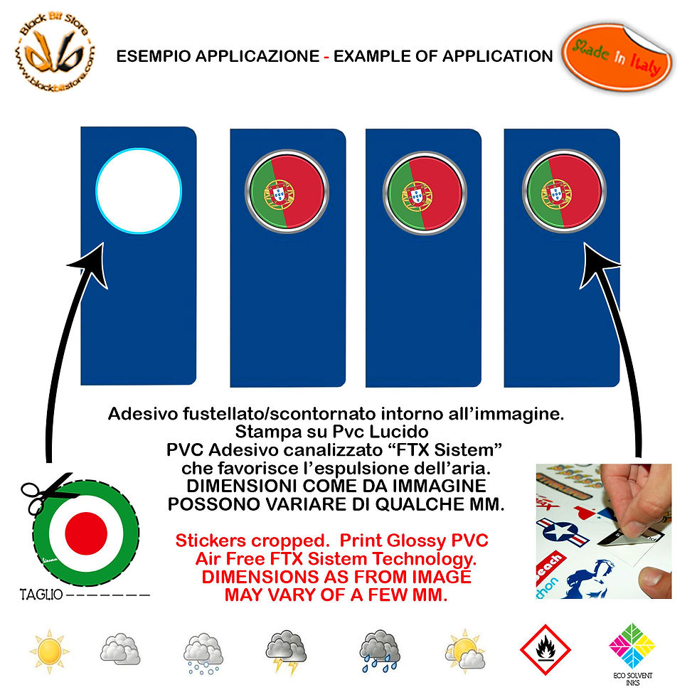 Miniatura: Adesivi targa bandiera portogallo flag sticker license plate