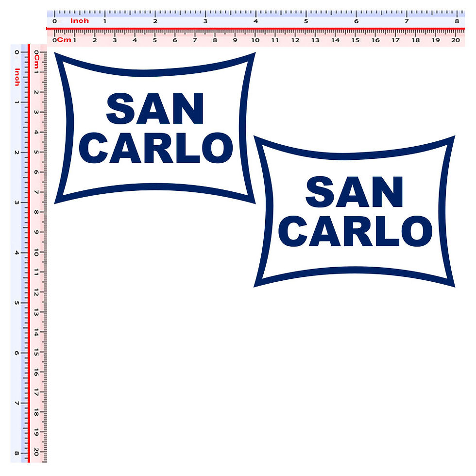 Miniatura: Adesivi Sticker San Carlo 2 Pz. Size 10 cm