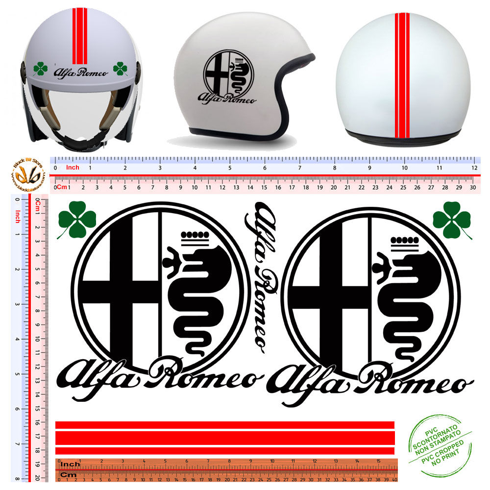 Adesivi Casco Alfa Romeo