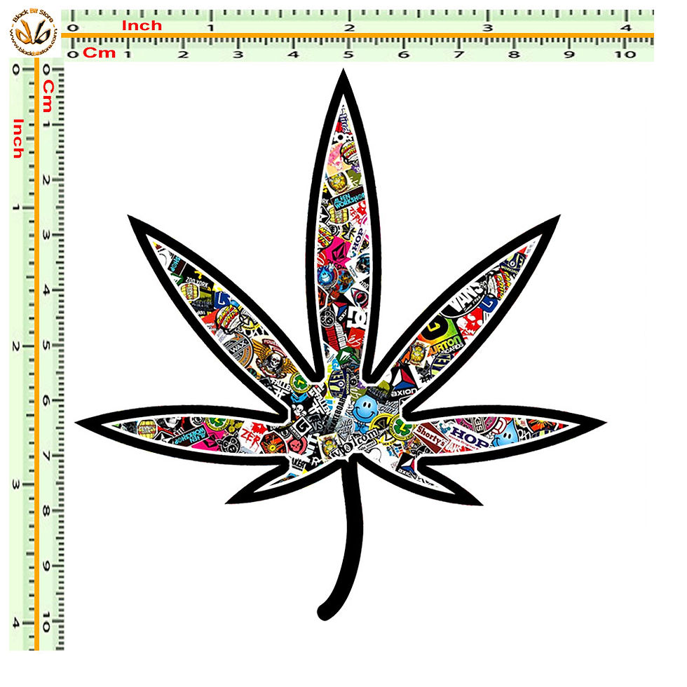 Miniatura: Adesivi cannabis haid Sticker bomb auto 1 Pz.