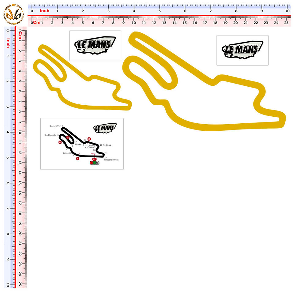 Miniatura: Adesivo PVC Prespaziato Le Mans Circuit Sticker 5 Pz