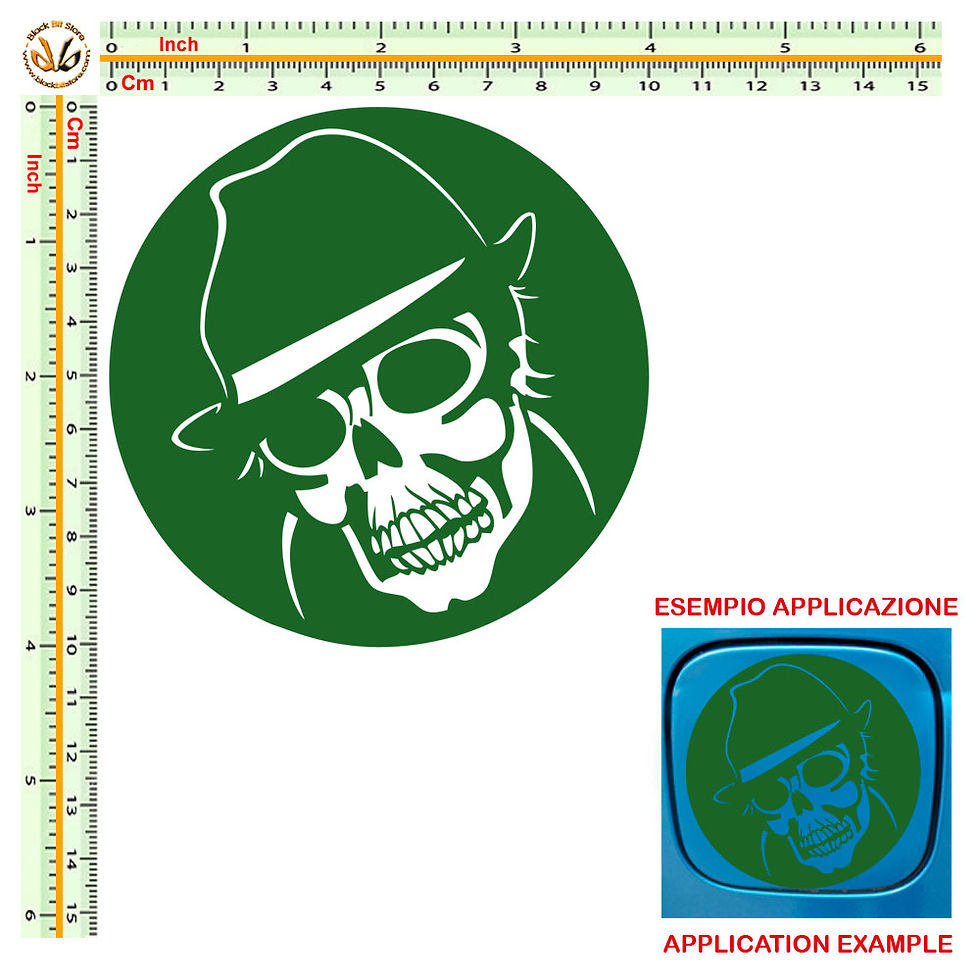 Miniatura: Adesivi serbatoio teschio boss skull Sticker car tank 1 Pz.