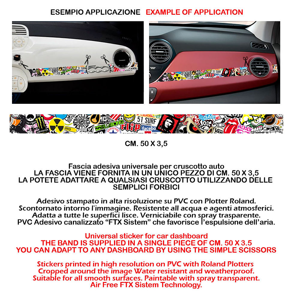 Miniatura: Adesivi cruscotto bomb 6 dashboard sticker 1 PZ.