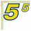Miniatura: Adesivi numeri giallo blu number sticker yellow blu 2 pz. cm. 10-5