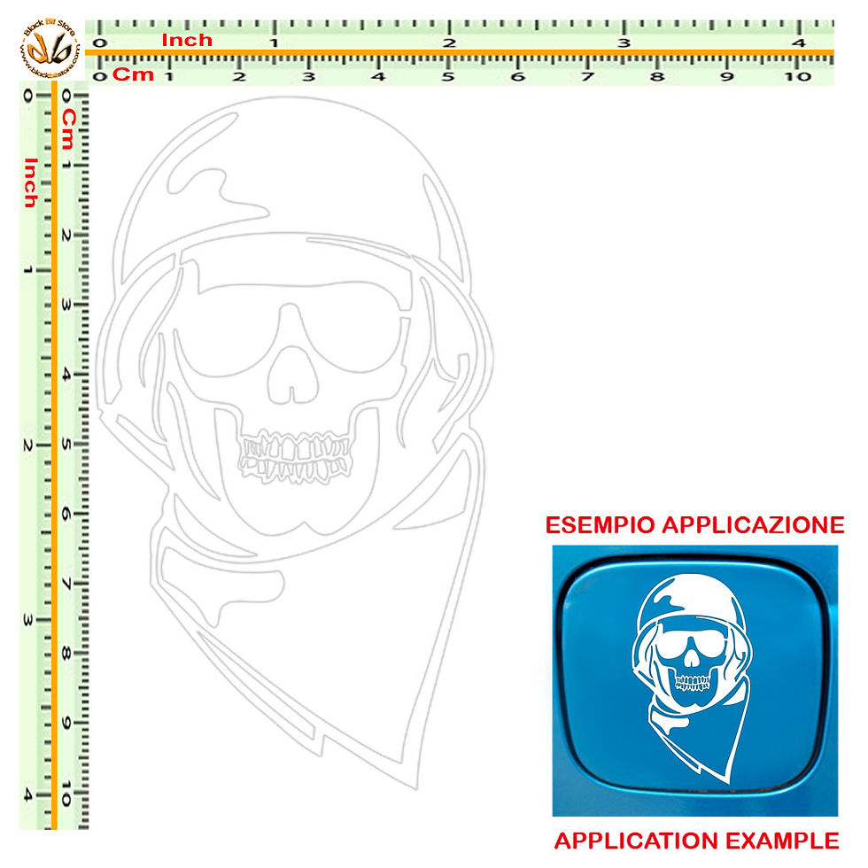 Miniatura: Adesivi serbatoio teschio war skull Sticker car tank 1 Pz.
