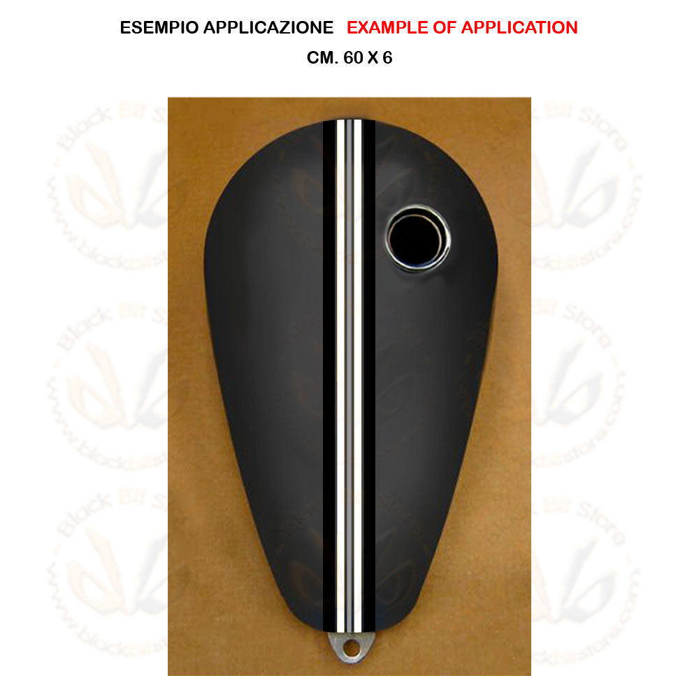 Adesivo serbatoio moto bianco nero argento sticker tank gold black white