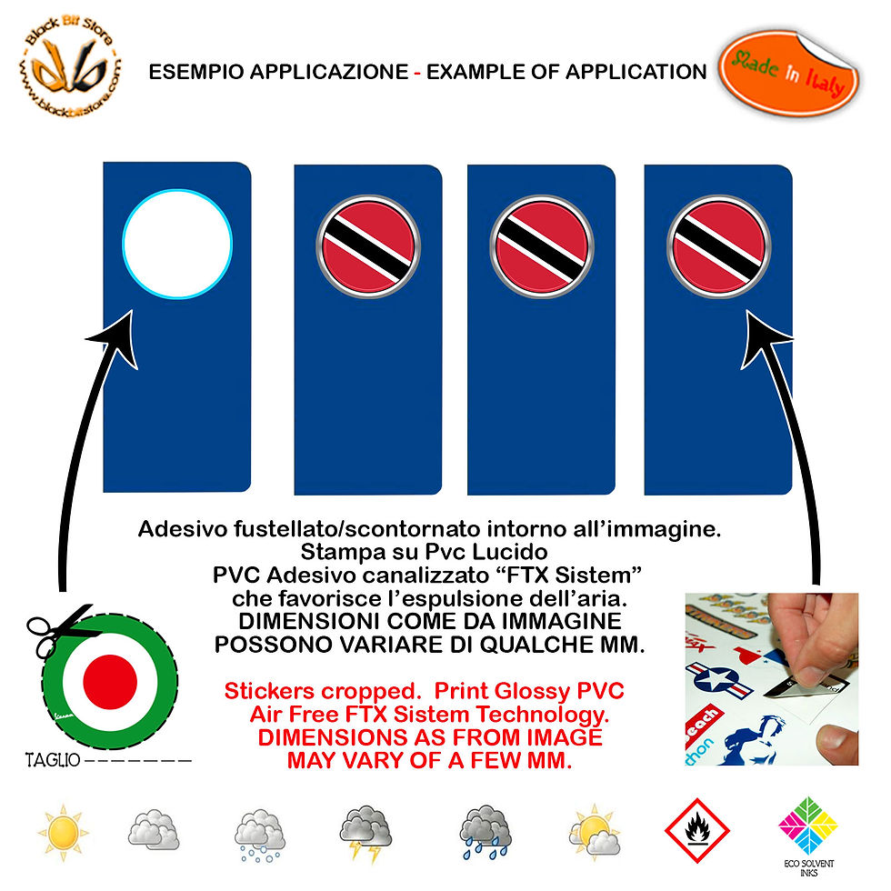 Miniatura: Adesivi targa bandiera trinidad tobago flag sticker license plate auto