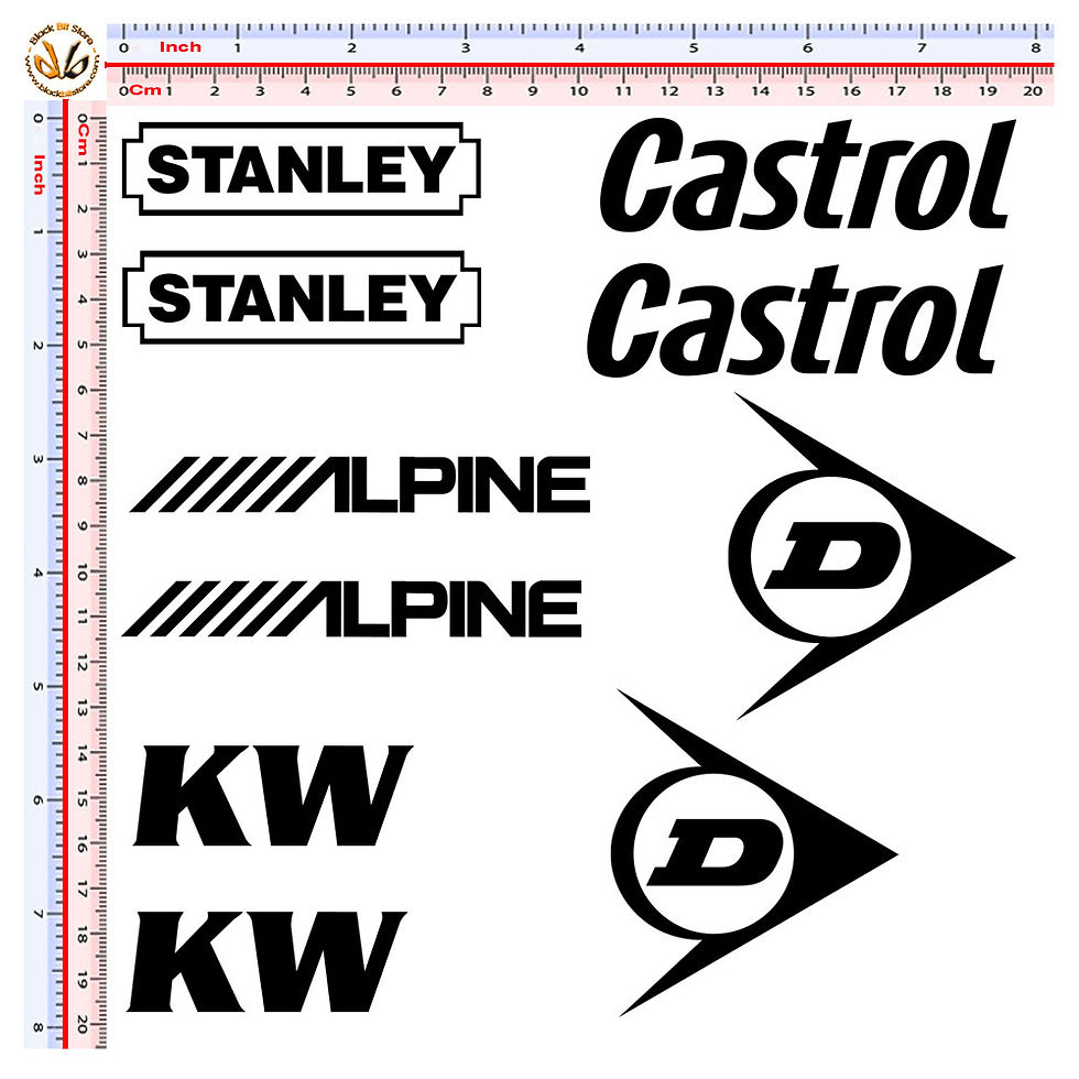 Miniatura: Sticker Adesivi sponsor stanley dunlop KW castrol alpine 10 pz.