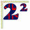 Miniatura: Adesivi numeri union jack number sticker  2 pz. cm. 10-5