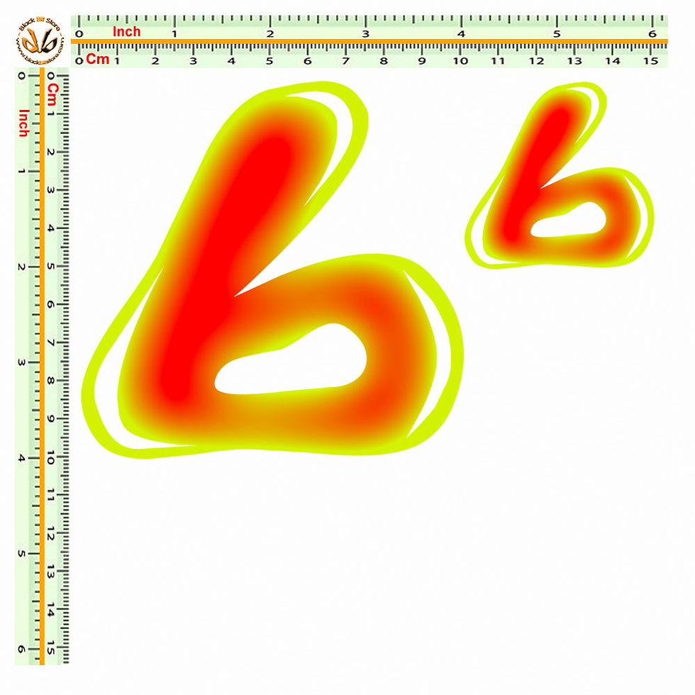 Miniatura: Adesivi giallo rosso number yellow red sticker moto 2 pz. cm. 10-5