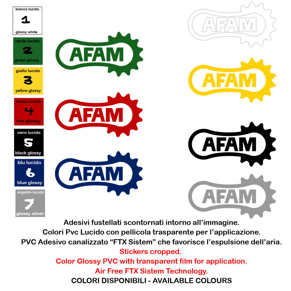 Sticker  AFAM adesivi 4 pz. Size 10-15 cm.