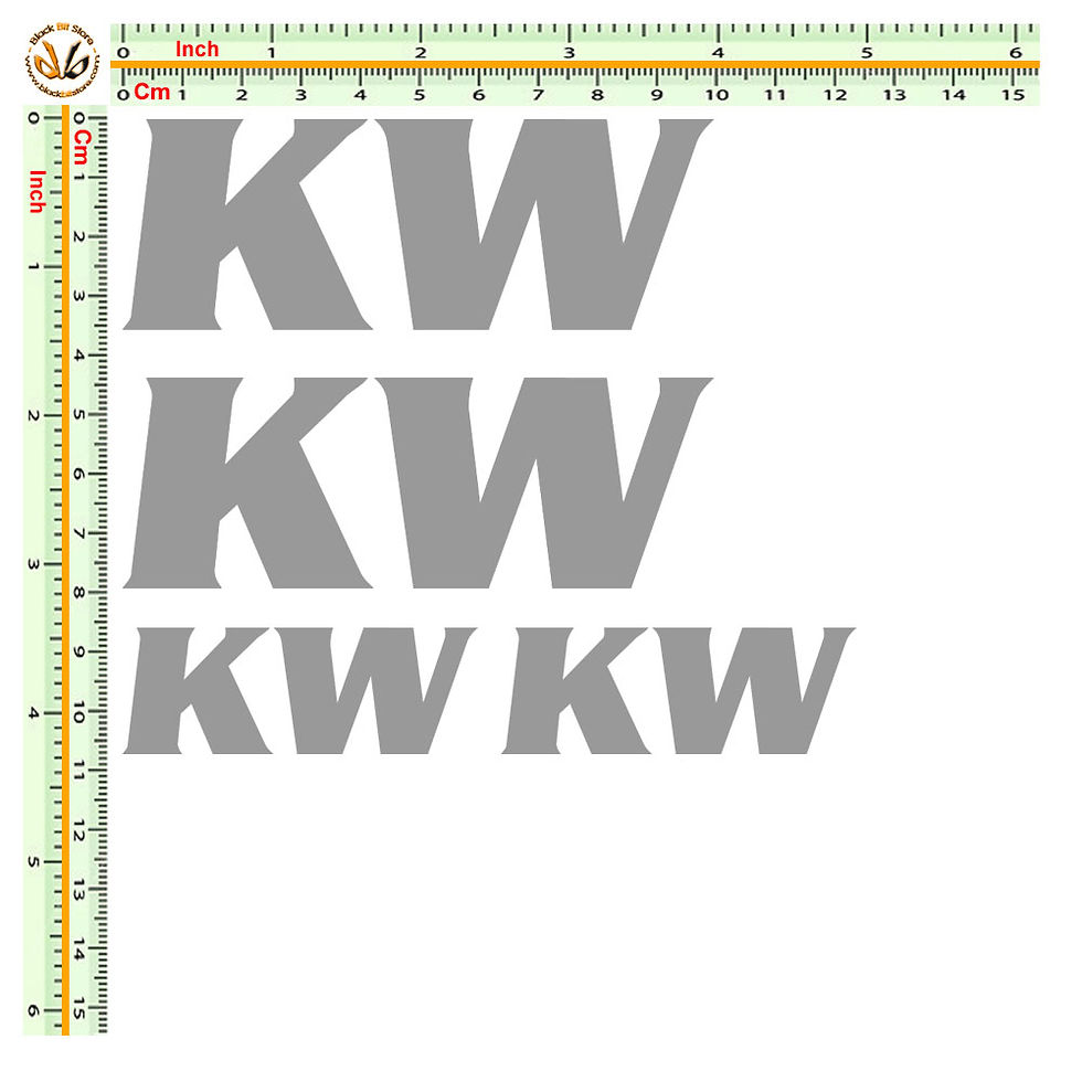 Miniatura: Adesivi Sticker KW 4 Pz. Size 6 - 10 cm
