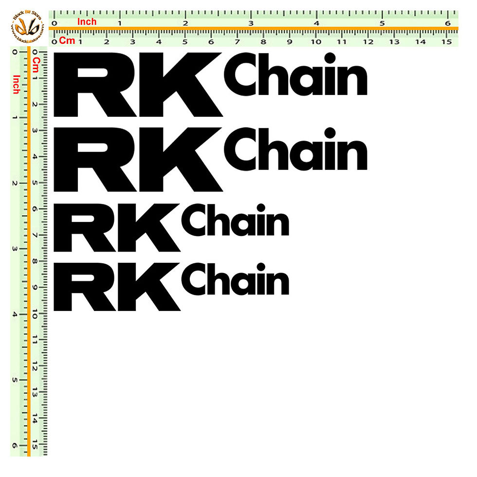 Miniatura: Adesivi sticker RK Chain 4 pz. Size 9-12 cm