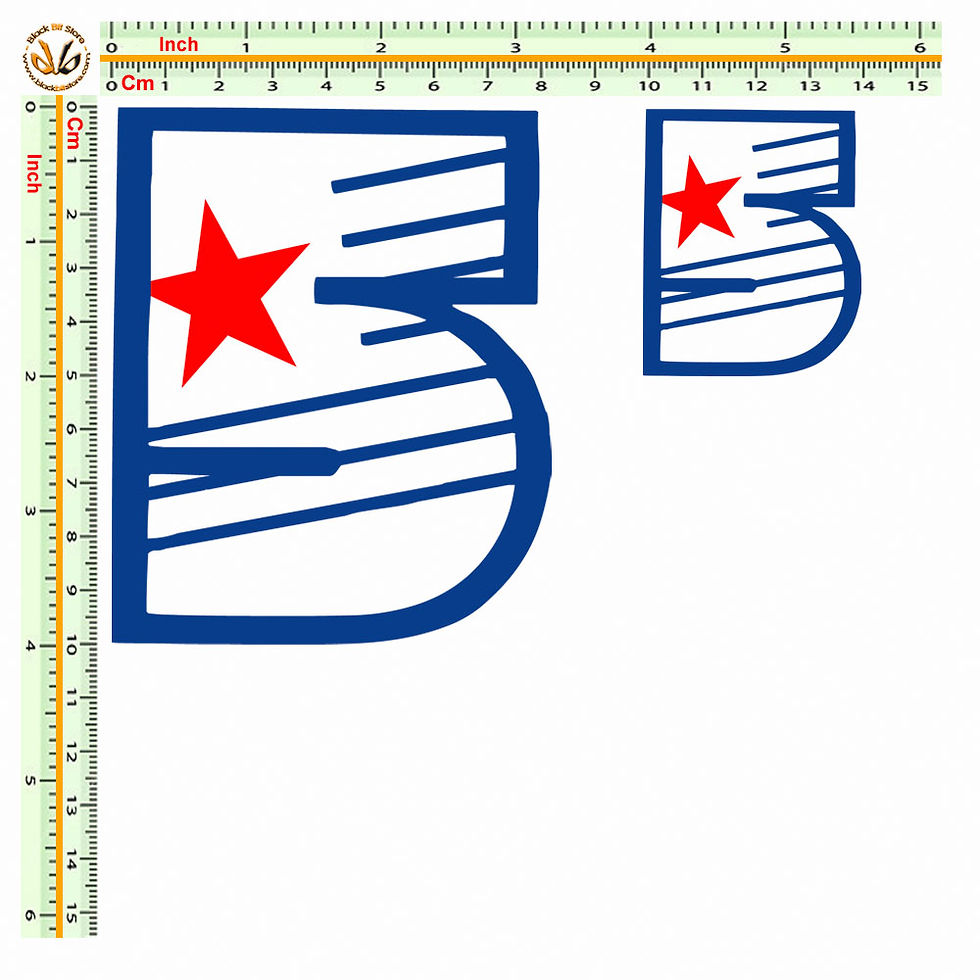 Miniatura: Adesivi numeri U.S.A. Flag number sticker  2 pz. cm. 10-5
