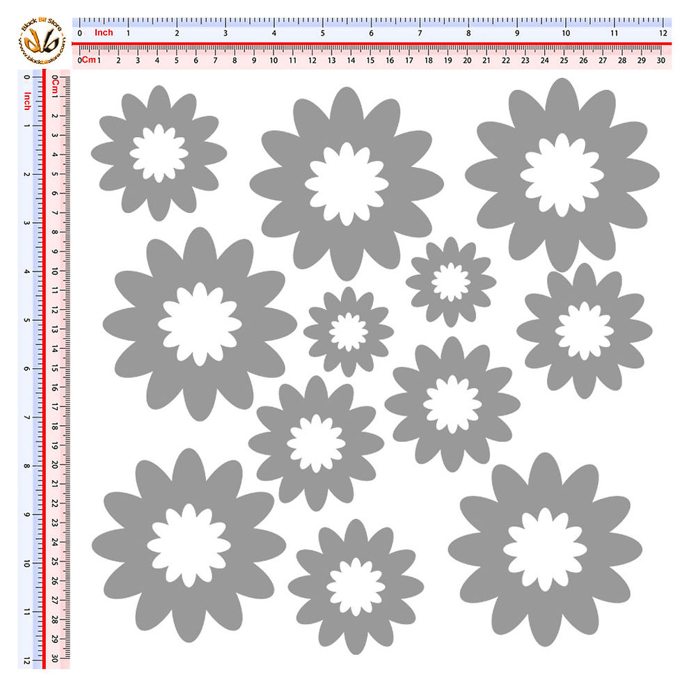 Miniatura: Adesivi fiori prespaziati Sticker cropped flowers 12 Pz