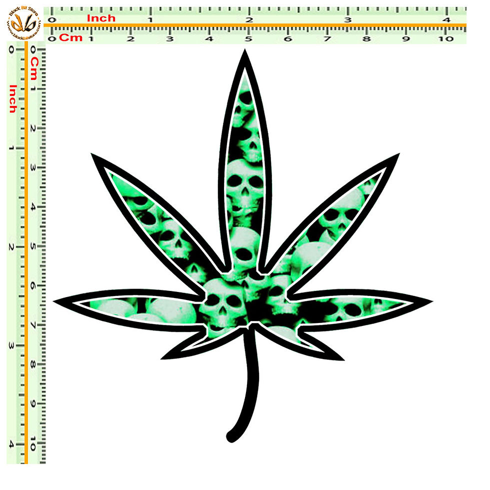 Miniatura: Adesivi cannabis haid Sticker bomb auto 1 Pz.