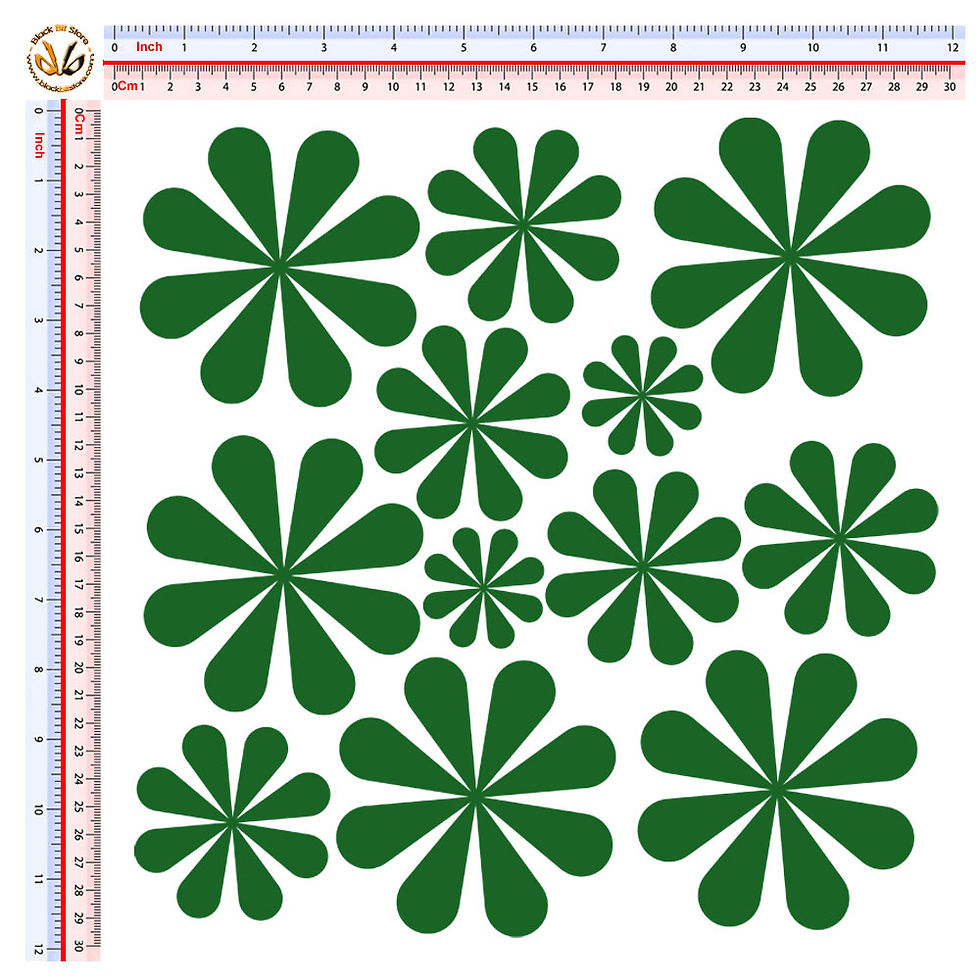 Miniatura: Adesivi fiori Sticker cropped flowers 12 Pz