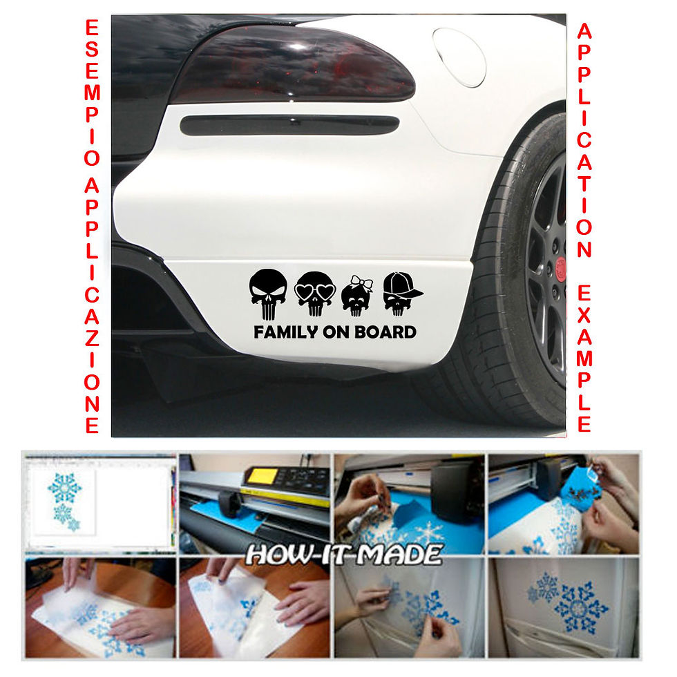 Miniatura: Adesivi famiglia Teschi Sticker my family Skull 5 Pz.