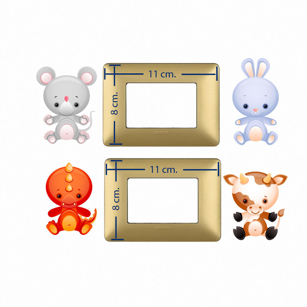 Adesivi interruttori cuccioli 4 pz.