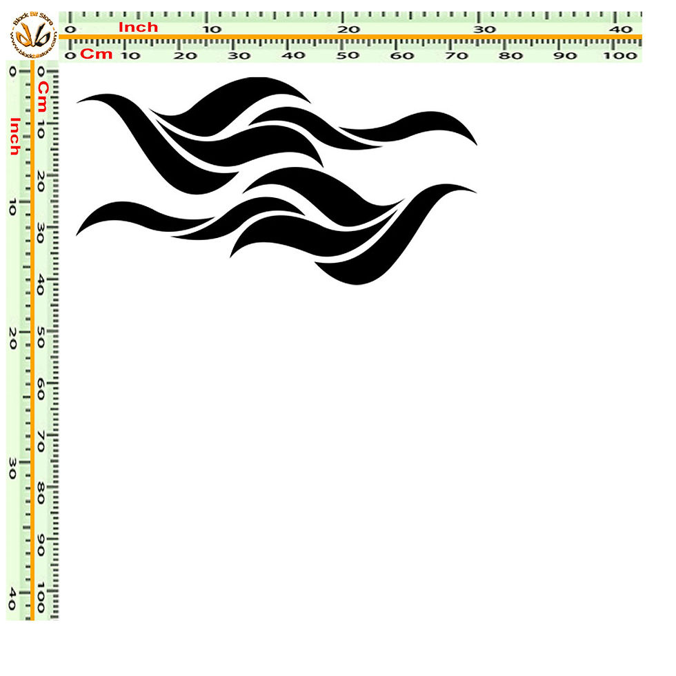 Miniatura: Adesivi fiamme pvc scontornato sticker Flames 2 pz.