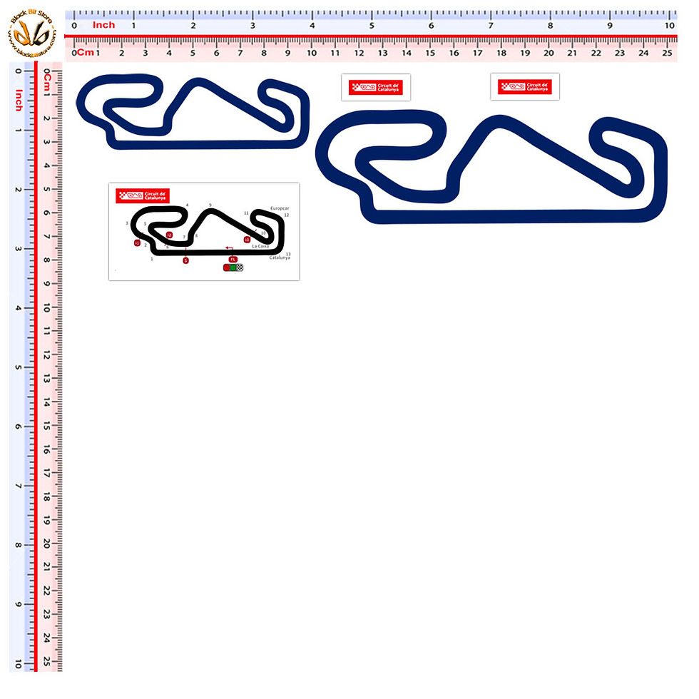 Miniatura: Adesivo PVC Prespaziato Catalunia Circuit Sticker 5 Pz