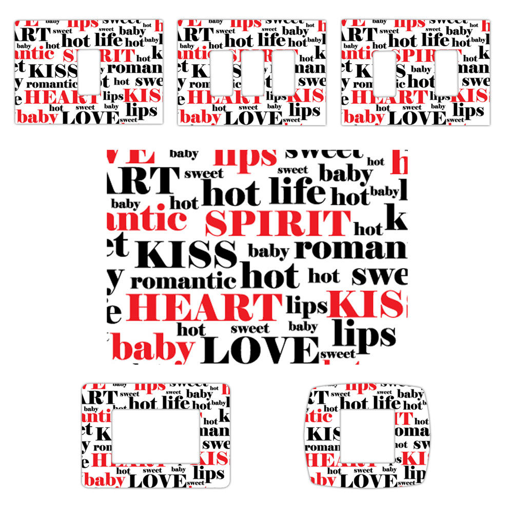 Adesivo Interruttori love kiss spirit 4 pz.
