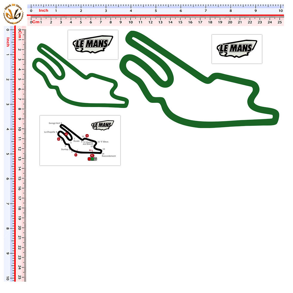 Miniatura: Adesivo PVC Prespaziato Le Mans Circuit Sticker 5 Pz